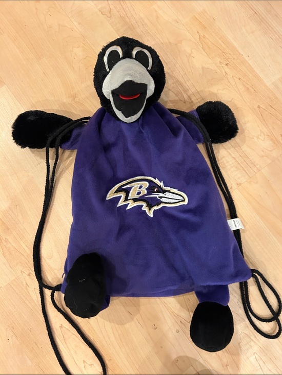 Other - Baltimore Ravens Purple Plush Drawstring Bird Backpack/6